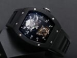 RM001 Real PR DLC YSF Skeleton Dial on black Rubber Strap Asian Tourbillon - Image 2
