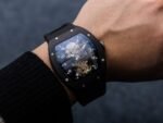 RM001 Real PR DLC YSF Skeleton Dial on black Rubber Strap Asian Tourbillon - Image 5