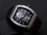RM001 Real PR SS YSF Skeleton Dial on black Rubber Strap Asian Tourbillon - Image 2