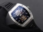 RM001 Real PR SS YSF Skeleton Dial on black Rubber Strap Asian Tourbillon - Image 4