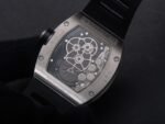 RM001 Real PR SS YSF Skeleton Dial on black Rubber Strap Asian Tourbillon - Image 8
