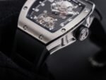 RM001 Real PR SS YSF Skeleton Dial on black Rubber Strap Asian Tourbillon - Image 7