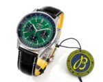 Navitimer B01 43mm SS BLSF 1:1 Best Edition Green Dial On Black Leather Strap A7750 - Image 2