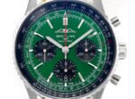 Navitimer B01 43mm SS BLSF 1:1 Best Edition Green Dial On Black Leather Strap A7750 - Image 5