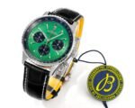 Navitimer B01 43mm SS B50 Best Edition Green Dial Black Subdial On Black Leather Strap A7750 - Image 2