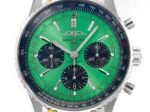Navitimer B01 43mm SS B50 Best Edition Green Dial Black Subdial On Black Leather Strap A7750 - Image 5