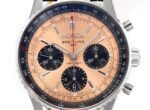 Navitimer B01 43mm SS BLSF 1:1 Best Edition RG Dial Black Subdial On Black Leather Strap A7750 - Image 5