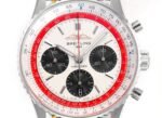 Navitimer B01 43mm SS BLSF 1:1 Best Edition White Dial Black Subdials On Black Leather Strap A7750 - Image 5