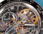 Daytona PVD Ceramic Bezel GETF Best Edition Skeleton Cyan Dial on Cyan Rubber Strap SA4130 - Image 4