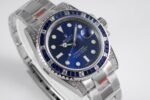 Submariner 40MM  White/Blue T Crystal BP Best Edition Black Dial On SS Bracelet 3186 CHS - Image 2