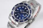 Submariner 40MM  White/Blue T Crystal BP Best Edition Black Dial On SS Bracelet 3186 CHS - Image 3