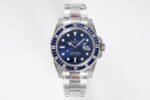 Submariner 40MM  White/Blue T Crystal BP Best Edition Black Dial On SS Bracelet 3186 CHS