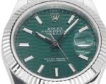 DateJust 41mm 126334 904 SS QF V2 1:1 Best Edition Green Fluted Dial Stick Marker On Jubilee Bracelet DD3235 - Image 6