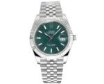 DateJust 41mm 126334 904 SS QF V2 1:1 Best Edition Green Dial Stick Marker On Jubilee Bracelet DD3235