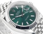 DateJust 41mm 126334 904 SS QF V2 1:1 Best Edition Green Dial Stick Marker On Jubilee Bracelet DD3235 - Image 5