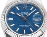 DateJust 41mm 126334 904 SS QF V2 1:1 Best Edition Blue Fluted Dial Stick Marker On Jubilee Bracelet DD3235 - Image 6