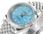 DateJust 41mm 126334 904 SS QF V2 1:1 Best Edition Ice Blue Dial Stick Marker On Jubilee Bracelet DD3235 - Image 4