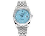 DateJust 41mm 126334 904 SS QF V2 1:1 Best Edition Ice Blue Dial Stick Marker On Jubilee Bracelet DD3235