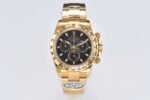 Daytona 116508 YG APSF Black Dial Sticks Markers On YG Bracelet Slim A7750