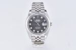 DateJust 41mm 126334 904 SS QF V2 1:1 Best Edition Rhodium Dial Diamond Marker On Jubilee Bracelet DD3235