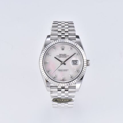 DateJust 41mm 126334 904 SS QF V2 1:1 Best Edition White MOP Dial Diamond Marker On Jubilee Bracelet DD3235