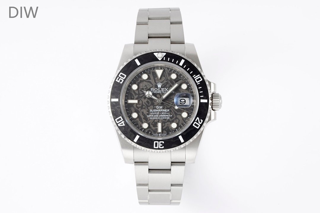 Submariner DIW Carbon Bezel VSF 1:1 Best Edition Black Carbon Dial on Sandblasted Bracelet VS3135