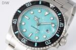 Submariner DIW Carbon Bezel VSF 1:1 Best Edition Tiffany Blue Dial on Sandblasted Bracelet VS3135 - Image 3