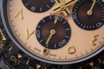 Daytona DIW Carbon DIWF Best Edition Gold Dial Arabic Markers on Brown Nylon Strap A7750 - Image 5