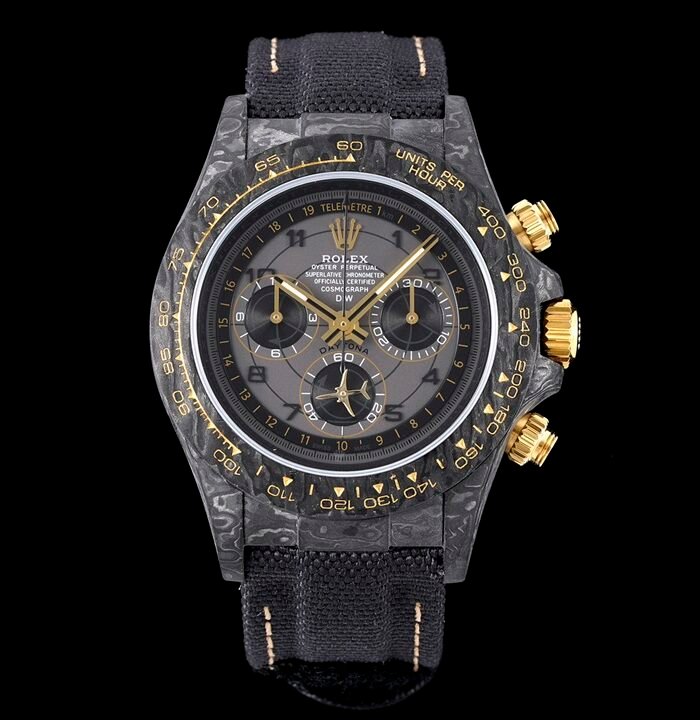 Daytona DIW Carbon/YG DIWF Best Edition Gray Dial on Black Nylon Strap A7750