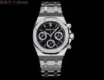 Royal Oak Chrono 26240 SS DDF 1:1 Best Edition Black Dial On SS Bracelet Super Clone DD4401
