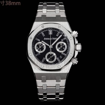 Royal Oak Chrono 26240 SS DDF 1:1 Best Edition Black Dial On SS Bracelet Super Clone DD4401