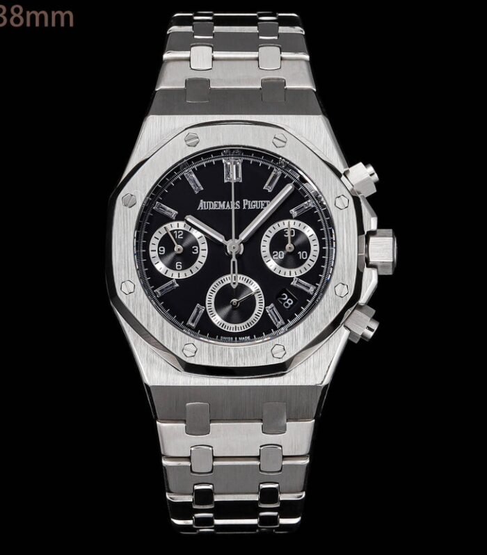 Royal Oak Chrono 26240 SS DDF 1:1 Best Edition Black Dial On SS Bracelet Super Clone DD4401