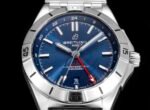 Chronomat 40mm GMT SS TWSF 1:1 Best Edition Blue Dial on SS Bracelet A2836 - Image 3