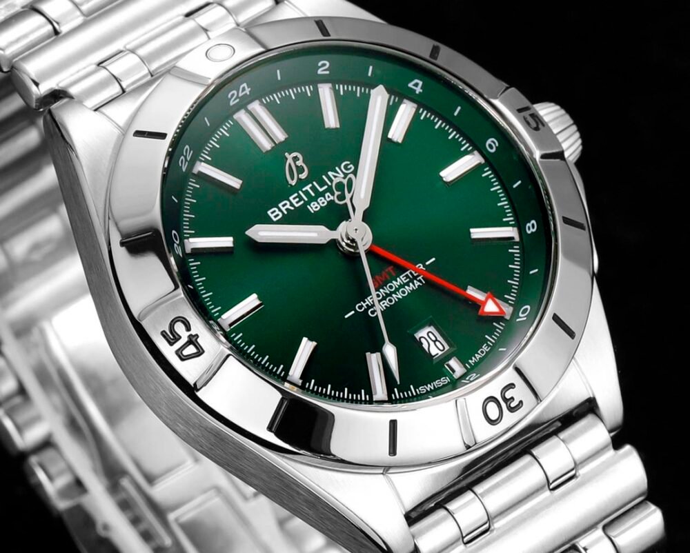 Chronomat 40mm GMT SS TWSF 1:1 Best Edition Green Dial on SS Bracelet A2836 - Image 3