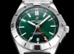 Chronomat 40mm GMT SS TWSF 1:1 Best Edition Green Dial on SS Bracelet A2836 - Image 5