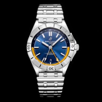 Chronomat 40mm GMT SS TWSF 1:1 Best Edition Blue/Yellow Dial on SS Bracelet A2836