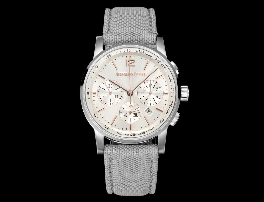 Code 11.59 Chrono 26393 SS/RG APPF Best Edition Silver Dial on Gray Nylon Strap A4401