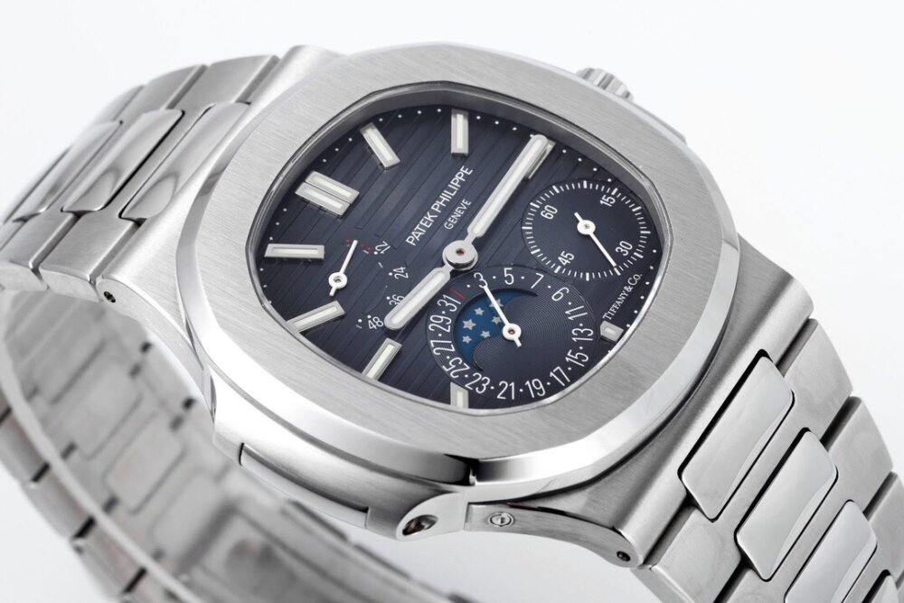 Nautilus 5712-1A 001 SS PPF 1:1 V4+ Best Edition Tiffany & Co Blue Dial on SS Bracelet PPF240 (Free tool) - Image 4
