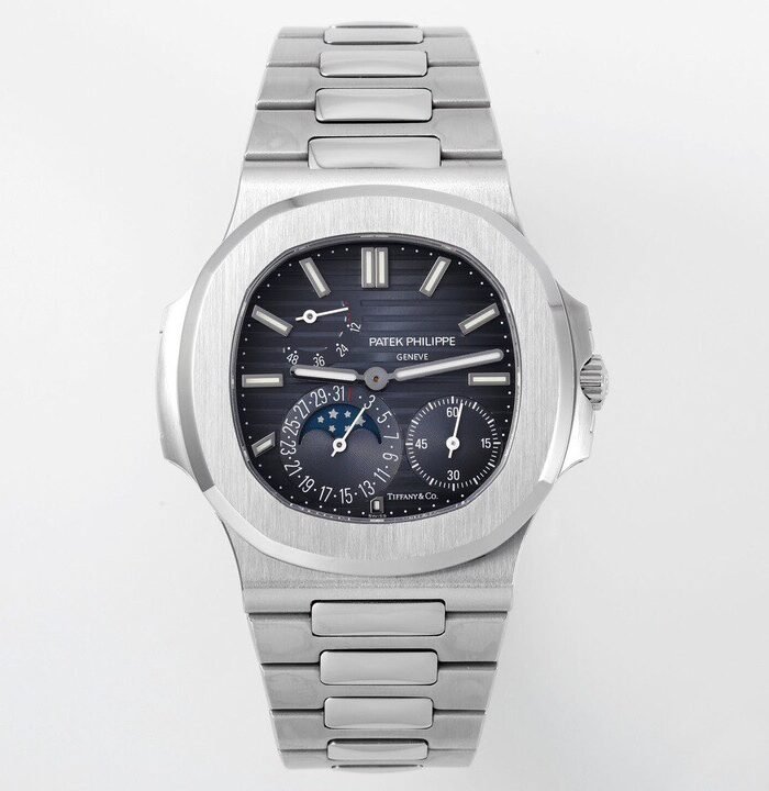 Nautilus 5712-1A 001 SS PPF 1:1 V4+ Best Edition Tiffany & Co Blue Dial on SS Bracelet PPF240 (Free tool)