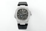 Nautilus 5740 T Diamonds Bezel SS TWF Best Edition Gray Dial on SS Bracelet A240