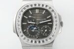 Nautilus 5740 T Diamonds Bezel SS TWF Best Edition Gray Dial on SS Bracelet A240 - Image 5