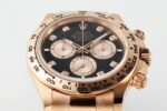 Daytona 126505 Gain Weight RG QF 1:1 Best Edition Bright Black Dial RG Subdial Diamonds Markers on RG Bracelet SH4131 V6 - Image 4