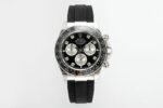 Daytona 126519 QF Gain Weight 1:1 Best Edition Black Dial Silver Subdial Diamonds Markers on Oysterflex Strap SH4131 V11