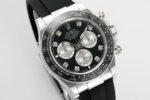 Daytona 126519 QF Gain Weight 1:1 Best Edition Black Dial Silver Subdial Diamonds Markers on Oysterflex Strap SH4131 V11 - Image 2