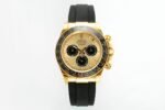 Daytona 126518 QF Gain Weight 1:1 Best Edition Gold Dial Black Subdial Sticks Markers on Oysterflex Strap SH4131 V11