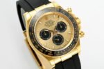 Daytona 126518 QF Gain Weight 1:1 Best Edition Gold Dial Black Subdial Sticks Markers on Oysterflex Strap SH4131 V11 - Image 2