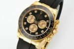 Daytona 126518 QF Gain Weight 1:1 Best Edition Black Dial Gold Subdial Diamonds Markers on Oysterflex Strap SH4131 V11 - Image 3
