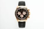 Daytona 126515 QF Gain Weight 1:1 Best Edition Black Dial RG Subdial Sticks Markers on Oysterflex Strap SH4131 V11