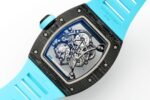 RM055 Blue Inner Bezel Blue Crown NTPT ZF 1:1 Best Edition On Blue Rubber Strap RMUL2 Super Clone V2 - Image 8