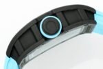 RM055 Blue Inner Bezel Blue Crown NTPT ZF 1:1 Best Edition On Blue Rubber Strap RMUL2 Super Clone V2 - Image 6